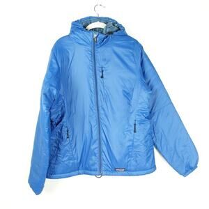 Patagonia‎ Puffer Jacket Womens SZ L Micro Puff Hooded Outdoors Hiking Gorpcore